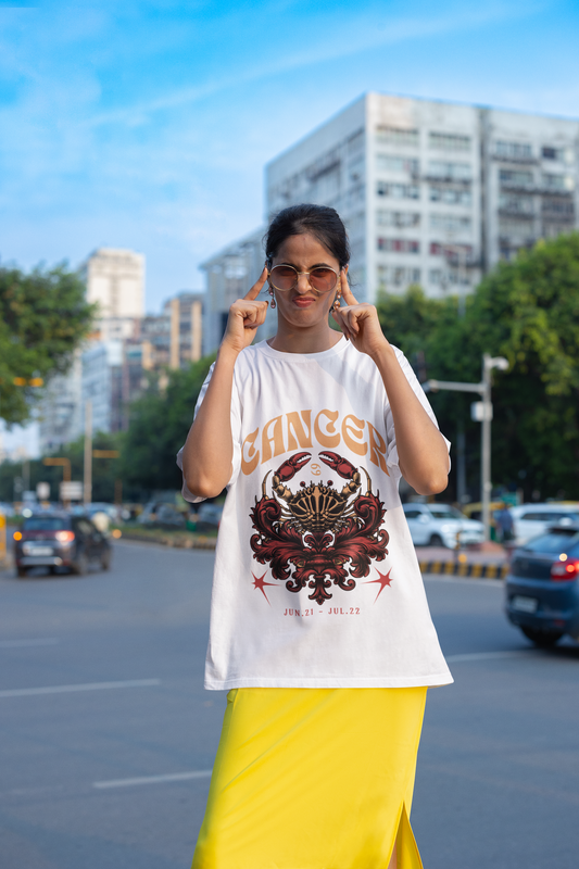 Cancer Zodiac Sign Unisex oversized T-shirt