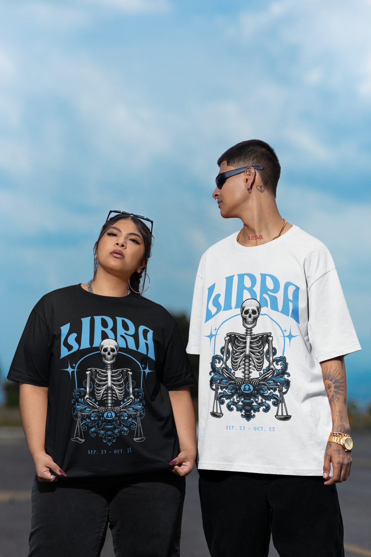 Libra Zodiac Sign Oversized Unisex T-shirt