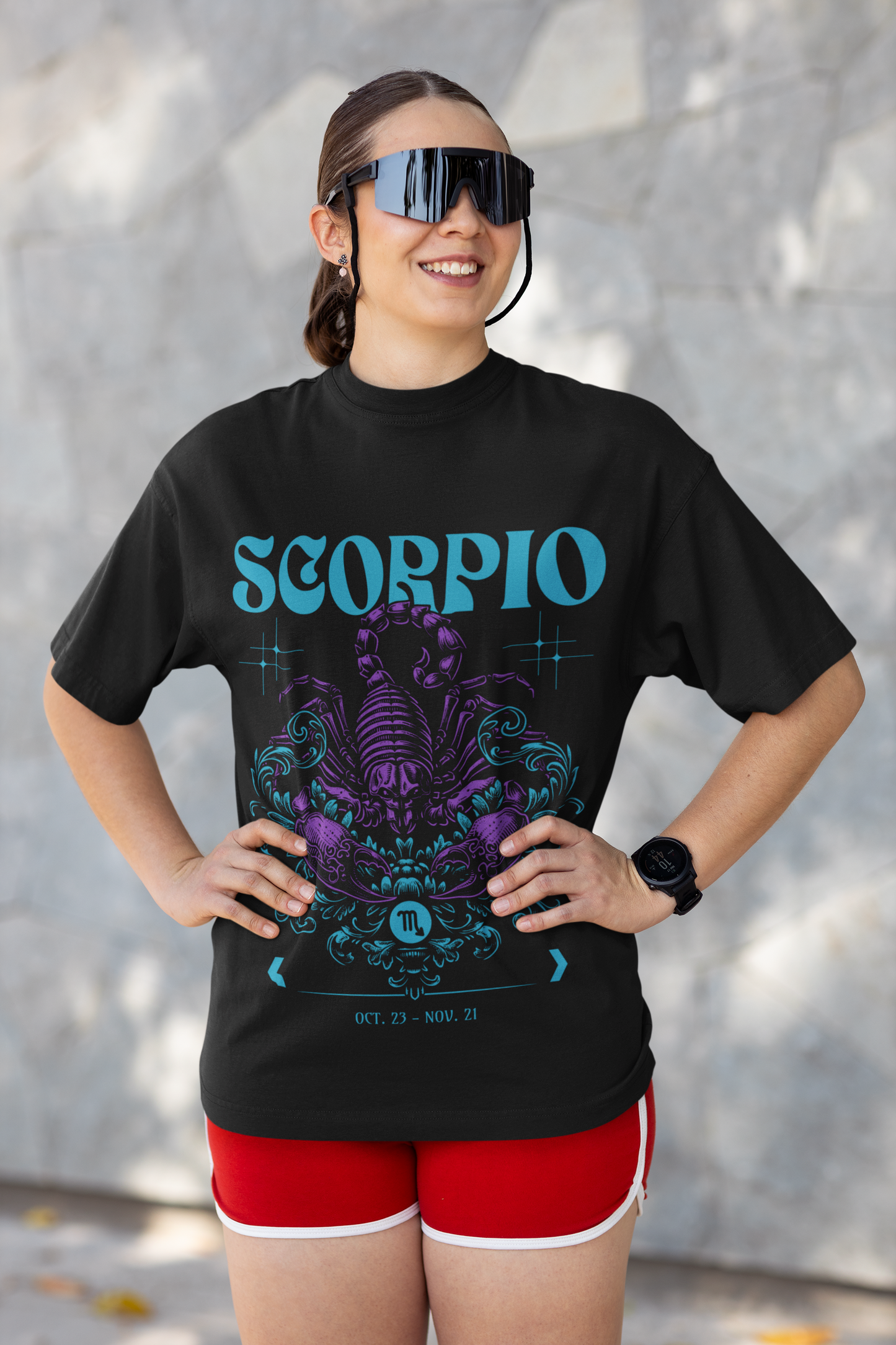 Scorpio Zodiac Sign Unisex Oversize T-shirt