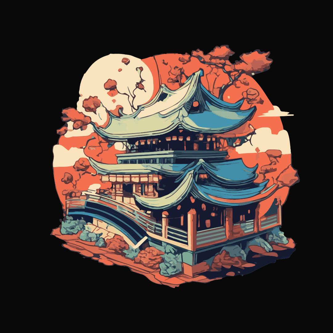 Japanese Temple Oversized Unisex T-Shirt