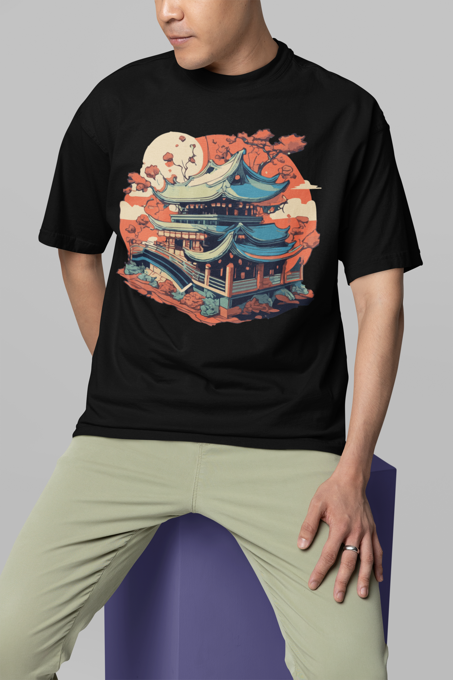 Japanese Temple Oversized Unisex T-Shirt