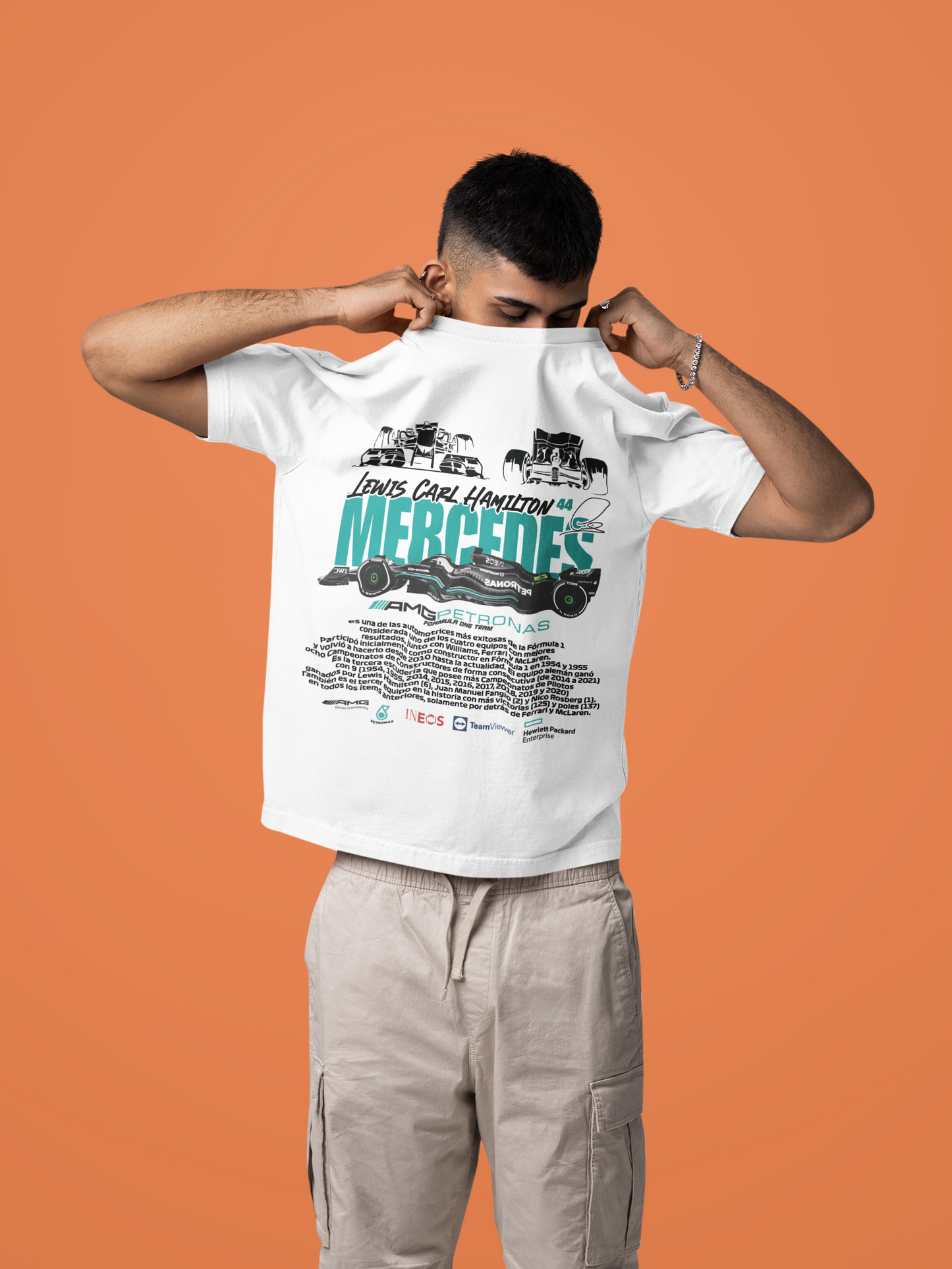 Lewis Hamilton - AMG Petronas F1 Team Unisex Oversized T-Shirt