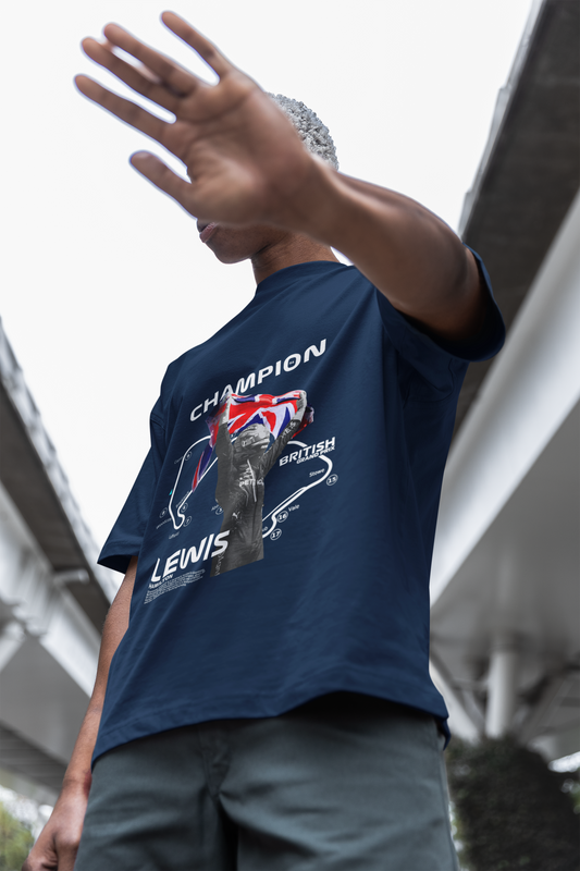 Silverstone Circuit Champion - Lewis Hamilton - Terry Oversized T-Shirt