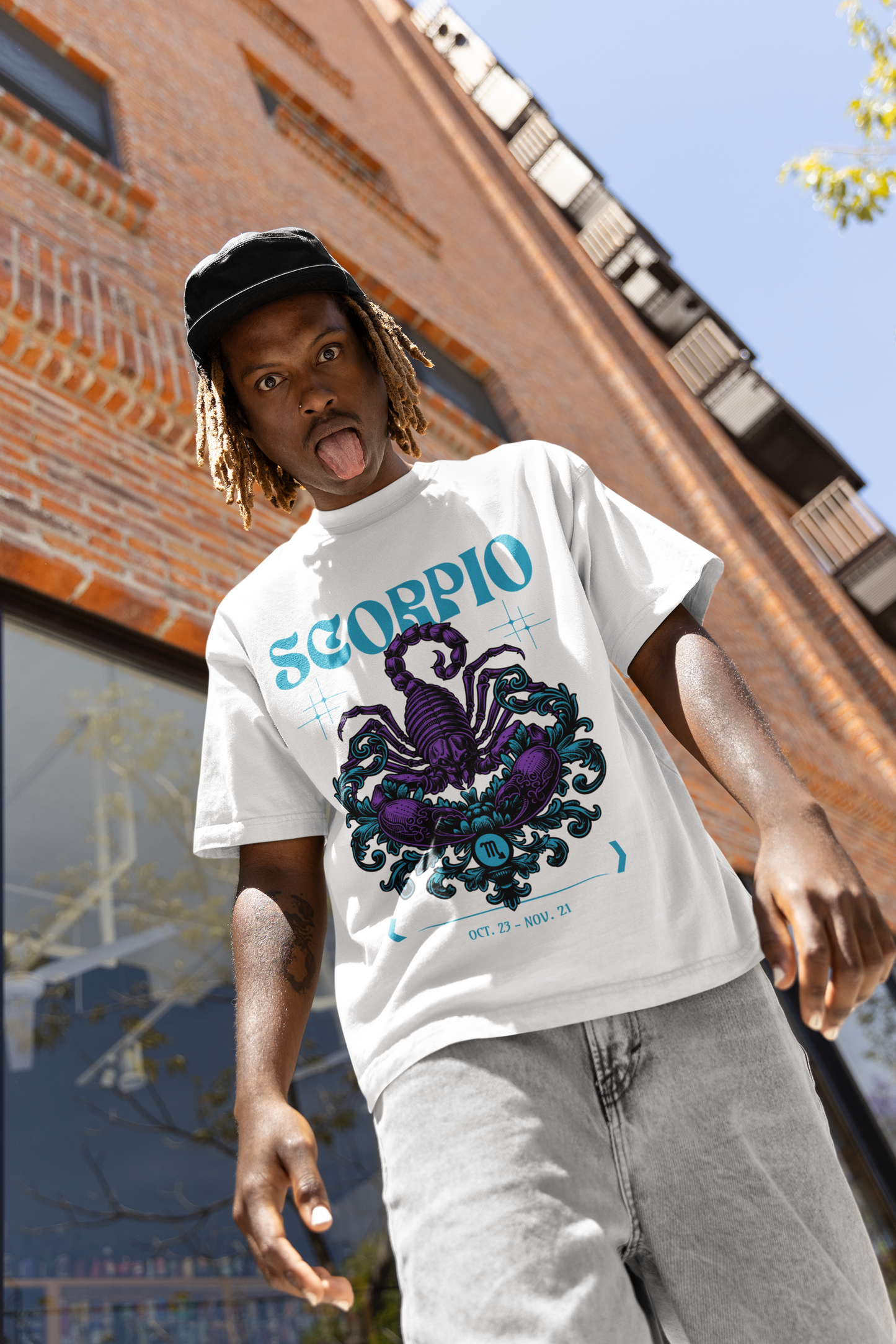 Scorpio Zodiac Sign Unisex Oversize T-shirt