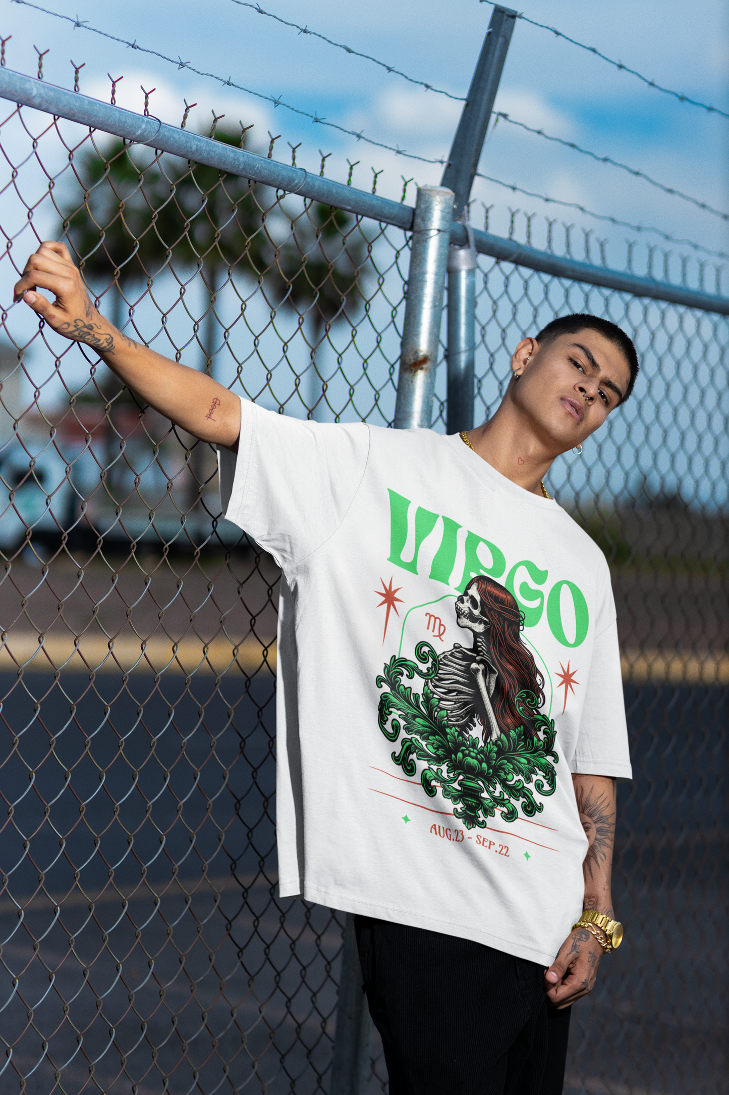 Virgo zodiac sign Unisex Oversized Tshirt