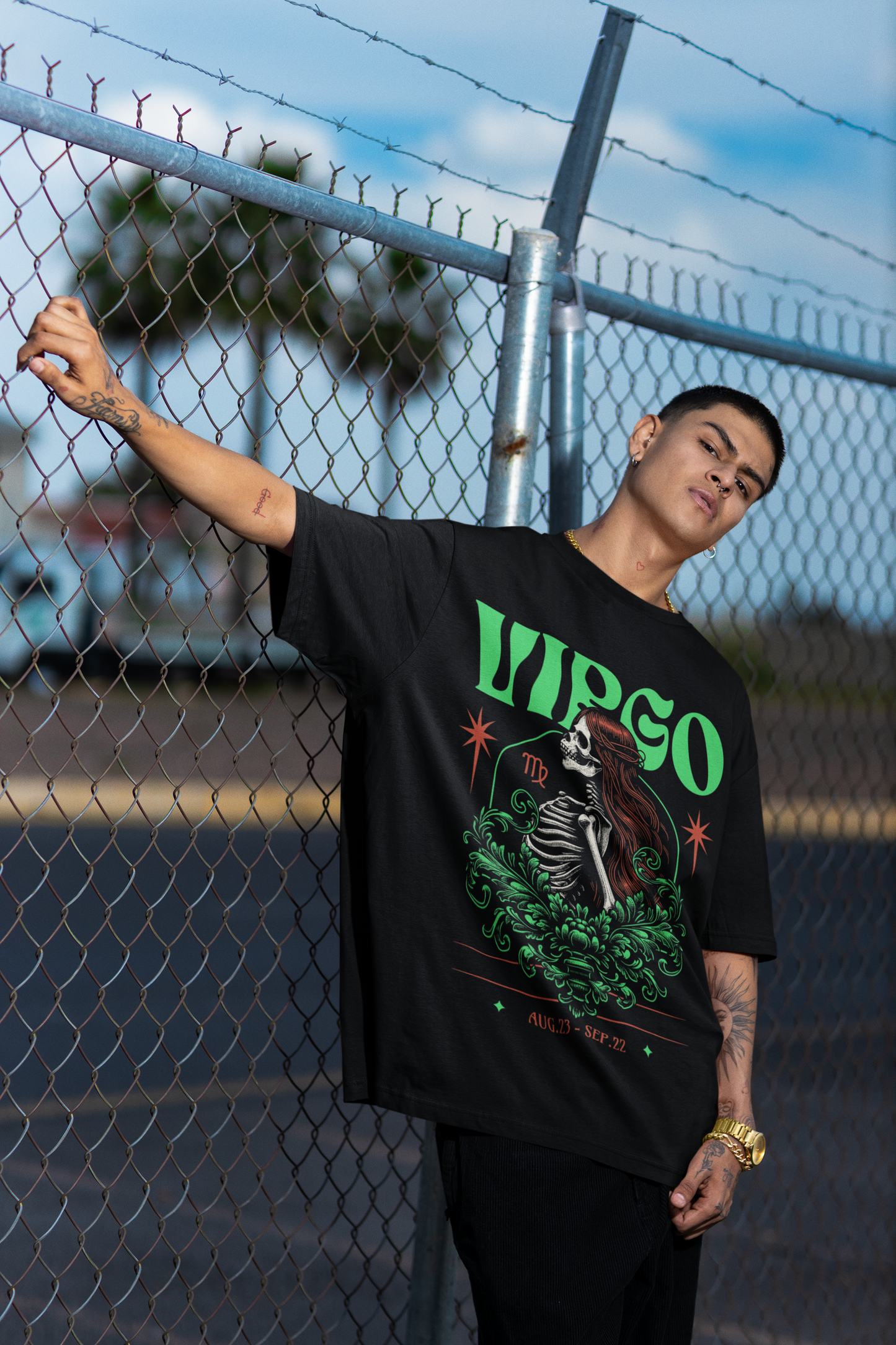 Virgo zodiac sign Unisex Oversized Tshirt